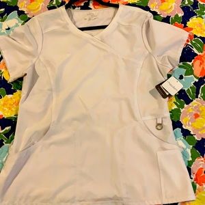 White Cherokee infinity scrub top